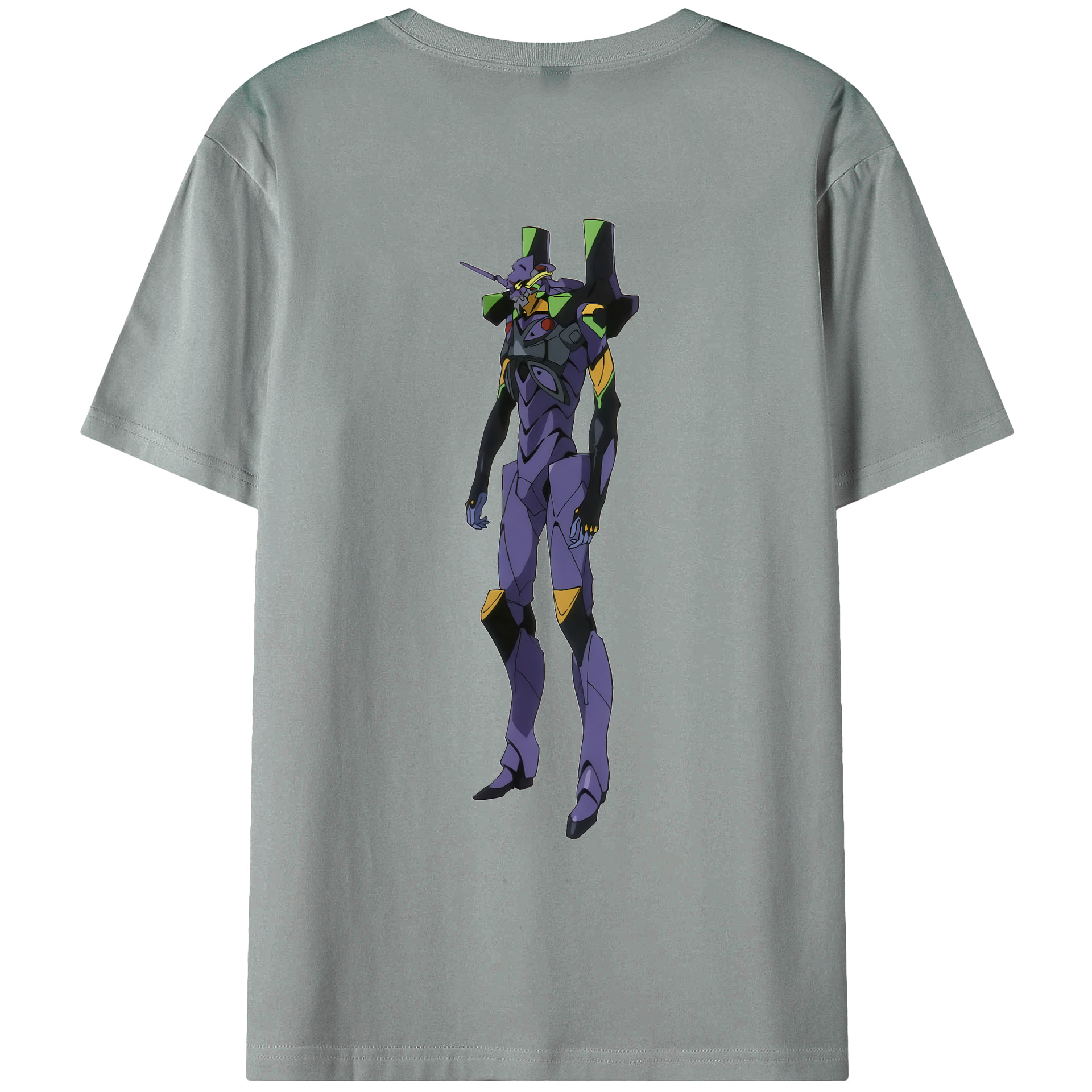 （画像用） EVA 新世紀エヴァンゲリオン 綿100％ メンズ半袖Tシャツ（バックプリント） 通気性